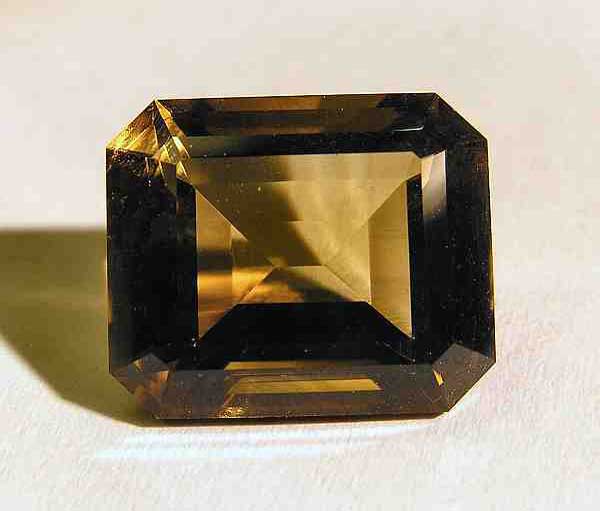 quartz var. smoky quartz/citrine - factted - Landsverk I, Evje